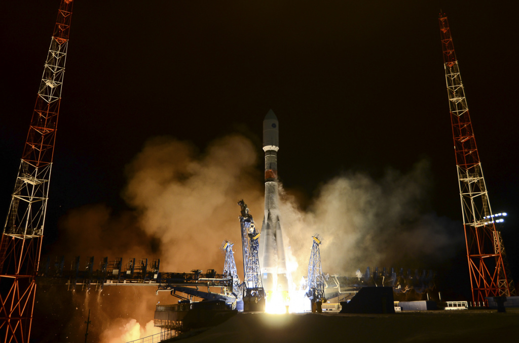 25 октября в 22:08 мск со стартовой площадки космодрома Плесецк состоялся успешный пуск ракеты-носителя «Союз-2.1б» 25 октября в 22:08 мск со стартовой площадки космодрома Плесецк состоялся успешный пуск ракеты-носителя «Союз-2.1б»