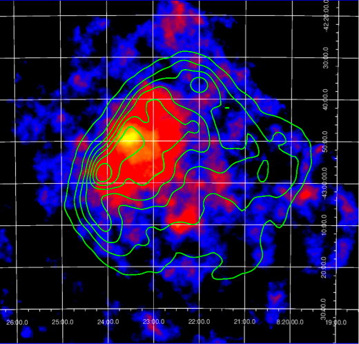 Рентгеновская карта остатка вспышки сверхновой Корма A по данным СРГ/ART-XC (c) ИКИ РАН