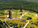 Вид на стартовые площадки космодрома Плесецк